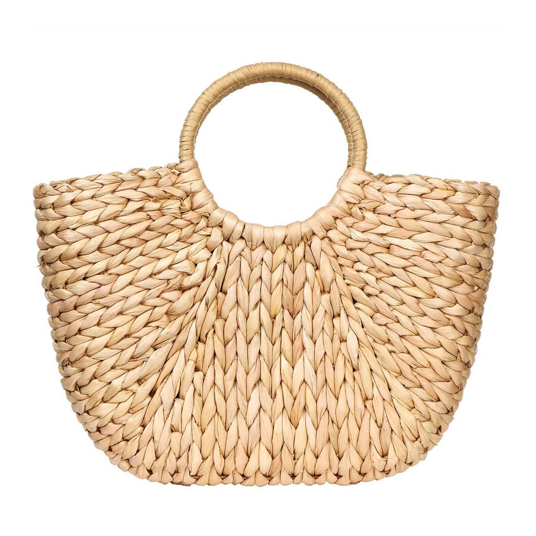 Womens Large Straw Bags Beach Tote Bag Handwoven Hobo Bag Summer Beach Bag Straw Handbag (Brown)