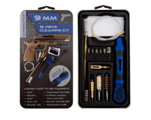 gunmaster slim line 9mm pistol cleaning kit (15pc)