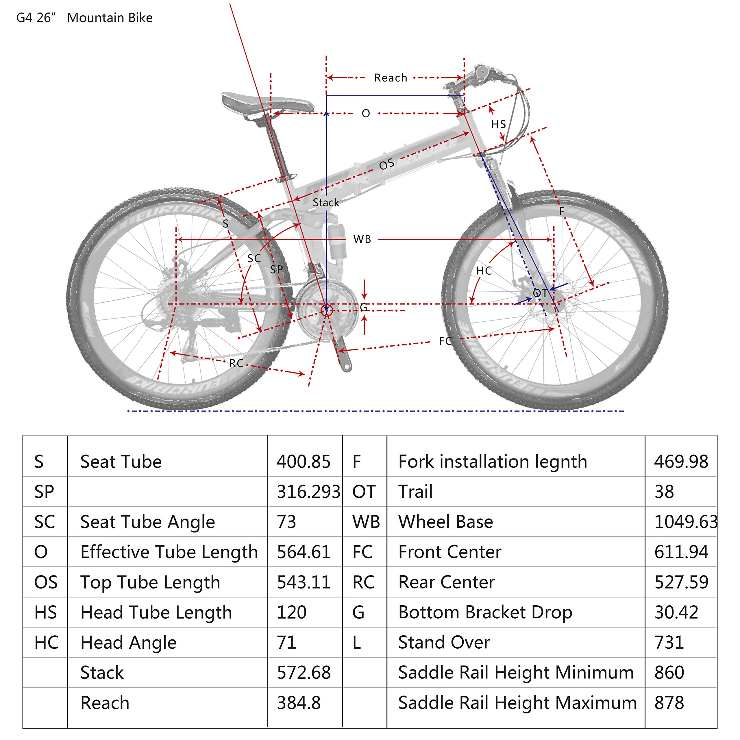 LZBIKE Bicycle G4 26-inch Bike Mountain Bike 26" 21speeds Dual Disc Brake Cycle Folding Mountain Bike Frame Shock Absorption Mountain Bike Blue