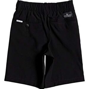 Quiksilver Boys' Big Union Amphibian Water Friendly 4 Way Stretch Hybrid Chino Short, Black, 25/10