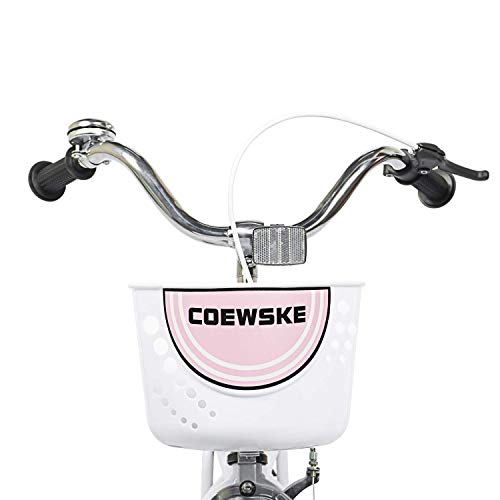 COEWSKE Kid's Bike Steel Frame Children Bicycle 18 Inch with Training Wheel (Pink, 18 Inch)