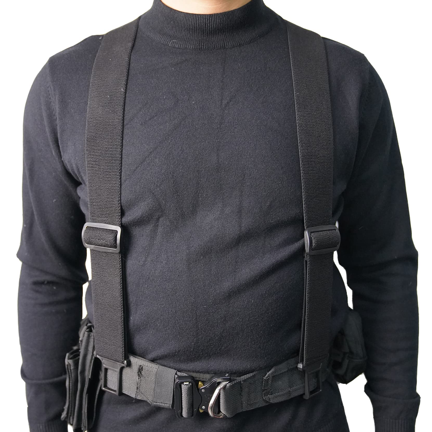 MELOTOUGH Belt Clip suspenders Men Perry suspenders with 2 inch width,non-metal suspenders for casual dress,work place