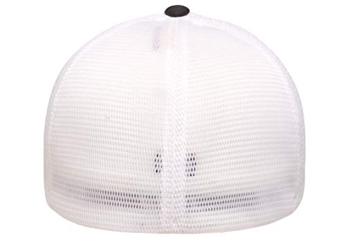 Flexfit Men's 360 Omnimesh Cap, Black/White, L/X-Large