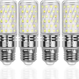 BHCH E26 LED Corn Bulbs 15W,6000K Daylight White,1500LM,Edison Screw Bulbs,120W Incandescent Bulbs Equivalent,Pack of 4