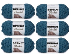 bernat blanket 6 pack (dark teal)