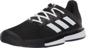 adidas women's solematch bounce tennis shoe, black, 6 m us