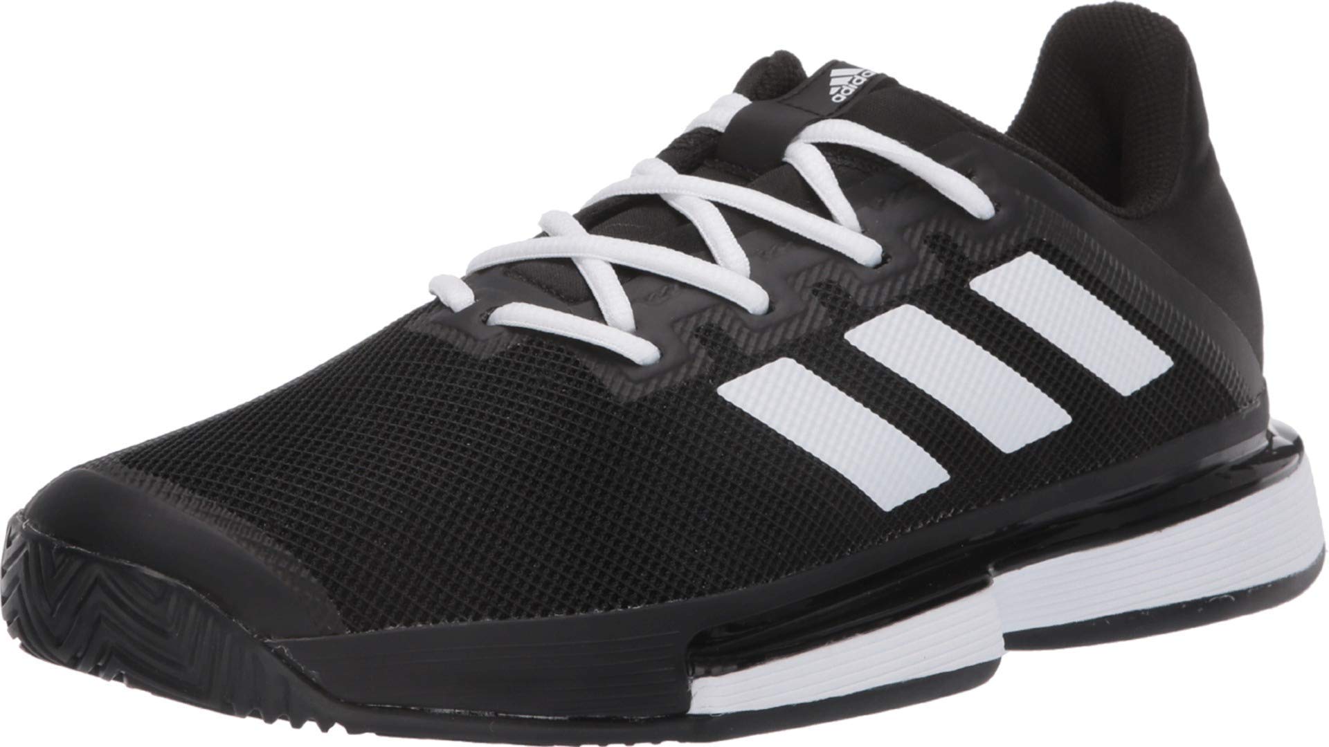 adidas Women's SoleMatch Bounce Tennis Shoe, Black, 6 M US