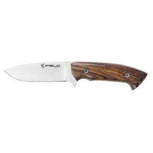 iFIELD Hunting Knife Workout EL29112 Sport, 4.5 inch MOVA Blade Full Tang, Satin Finish, Cocobolo Handle, Includes Brown Leather Sheath, Camping Tool for Fishing, Hunting, Sport Activity