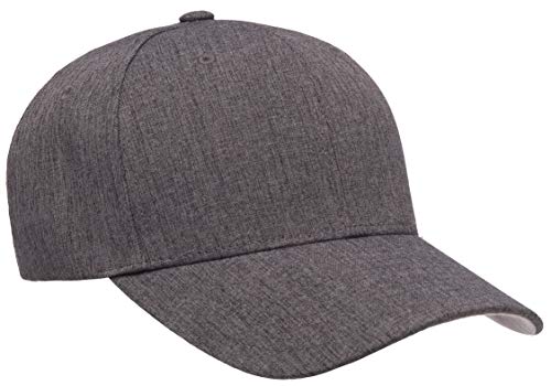 Flexfit mens Heatherlight Cap, Melange Dark Grey, Large-X-Large US