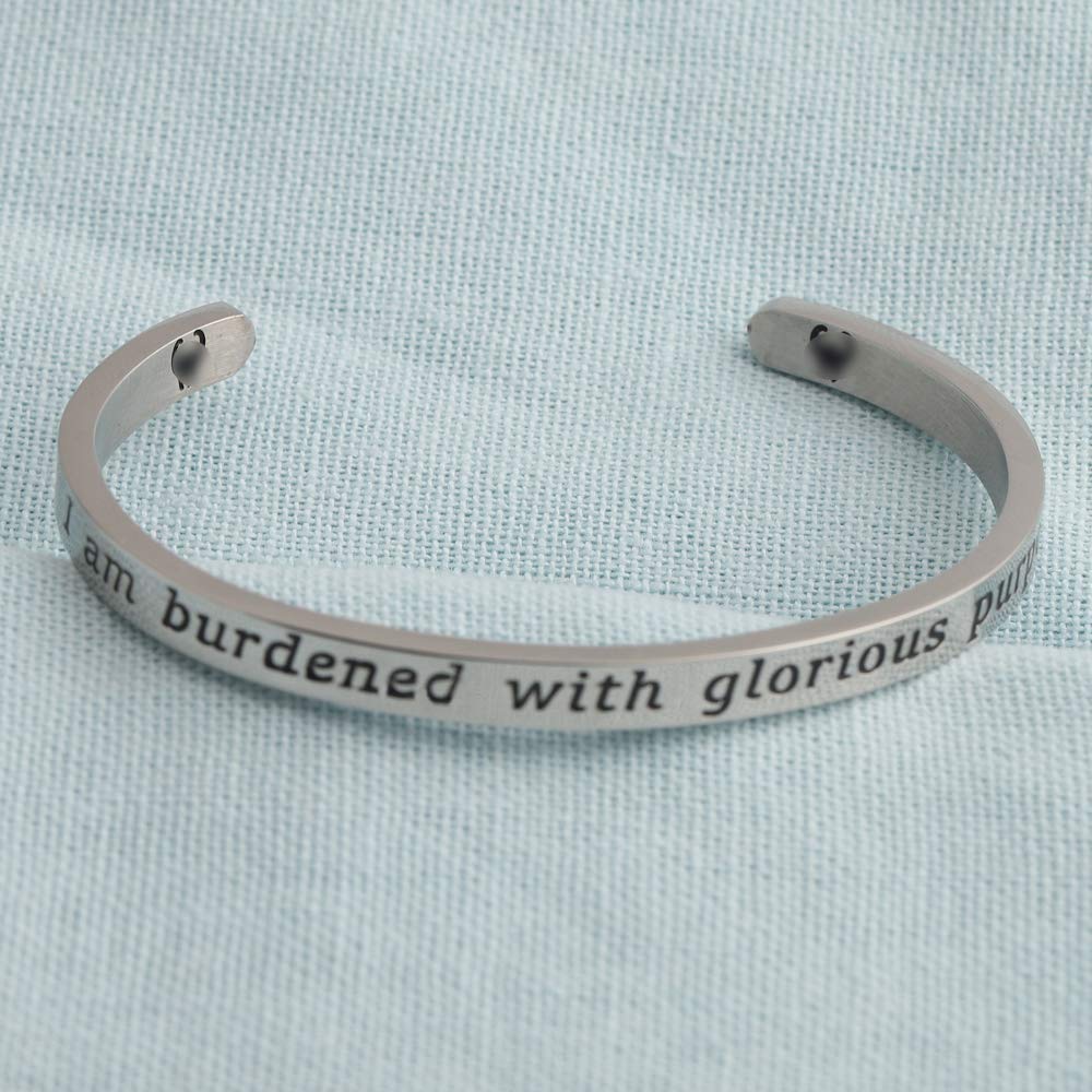 BNQL I Am Burdened With Glorious Purpose Bracelet Inspired Cuff Bracelet (cuff bracelet s)