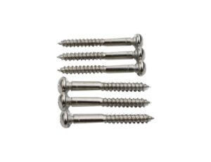 guyker 6pcs string lock mounting screws with notch for tremolo system bridge saddles tailpiece accessories electric guitar