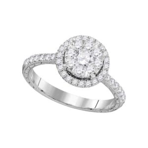 dazzlingrock collection 14kt white gold womens round diamond bridal wedding engagement ring 7/8 ctw