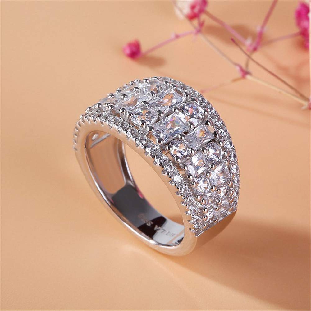 Jeulia Brilliant Diamond Band Rings for Women cz 925 Sterling Silver Ring Wedding Engagement Anniversary Promise Ring Bridal Sets Jewelry