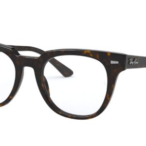 Ray-Ban RX5377 Meteor Square Prescription Eyeglass Frames, Havana/Demo Lens, 52 mm