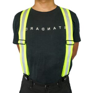 MELOTOUGH Reflective Safety Suspenders|Work Suspenders with Hi Viz Reflective Strip Hold Up Tool Belt Suspenders