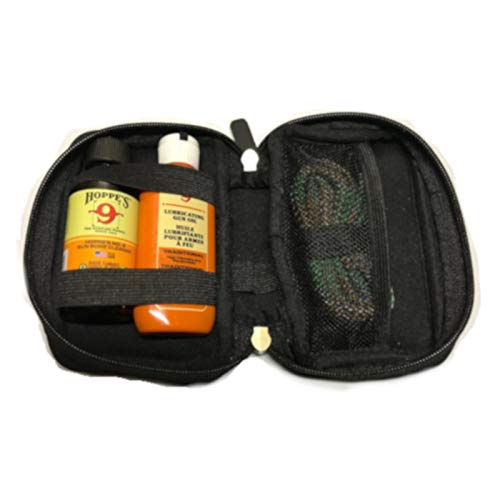 45 Caliber Quality Gun Cleaning Snake, Bore Cleaner and Lube Oil in Neoprene Case for Pistol/Handgun