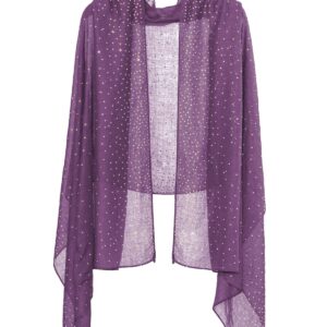 BANETTETA Shawls and Wraps for Evening Dresses Shawls and Wraps for Weddings Formal Shawls and Wraps for Evening Dresses Purple Shawl Fall (Purple)