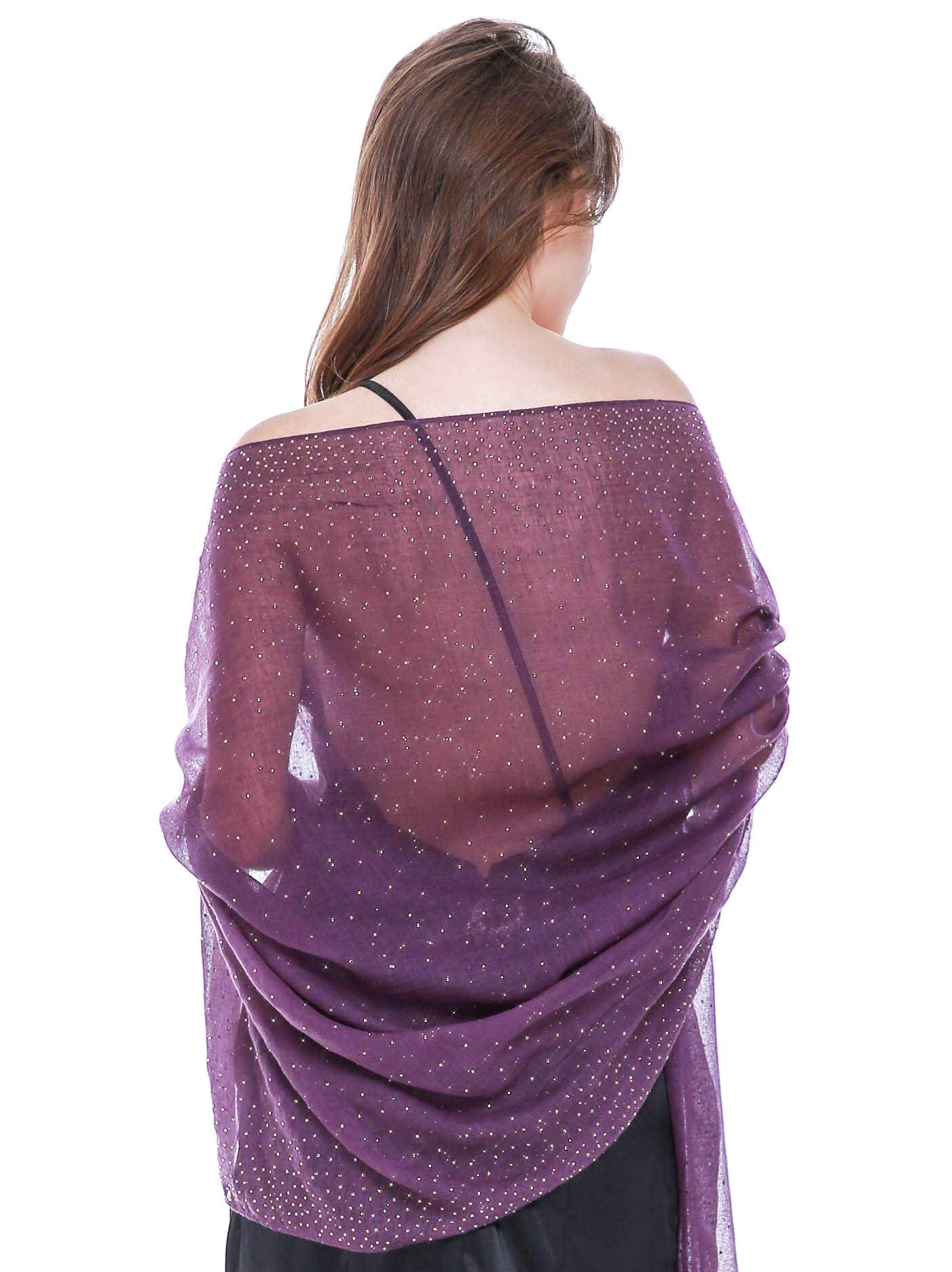 BANETTETA Shawls and Wraps for Evening Dresses Shawls and Wraps for Weddings Formal Shawls and Wraps for Evening Dresses Purple Shawl Fall (Purple)