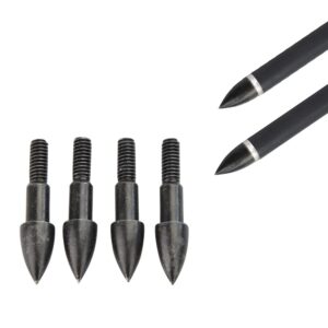 ZSHJGJR 24pcs Archery Target Field Points 75 Grain Screw in Bullet Points Hunting Arrowheads Arrow Tips for Target Hunting Shooting Practice