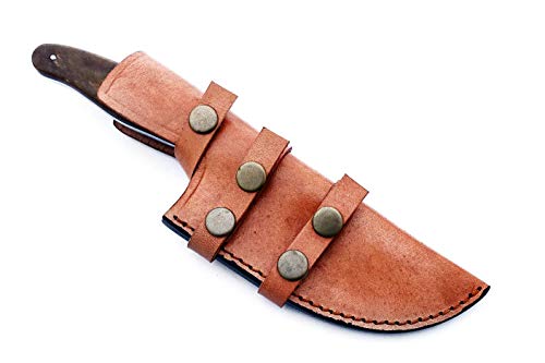 Smart & Sharp Custom Handmade Damascus Steel Hunting Knife/Tracker Knife AA-17133 (Colored Bone and Wood)