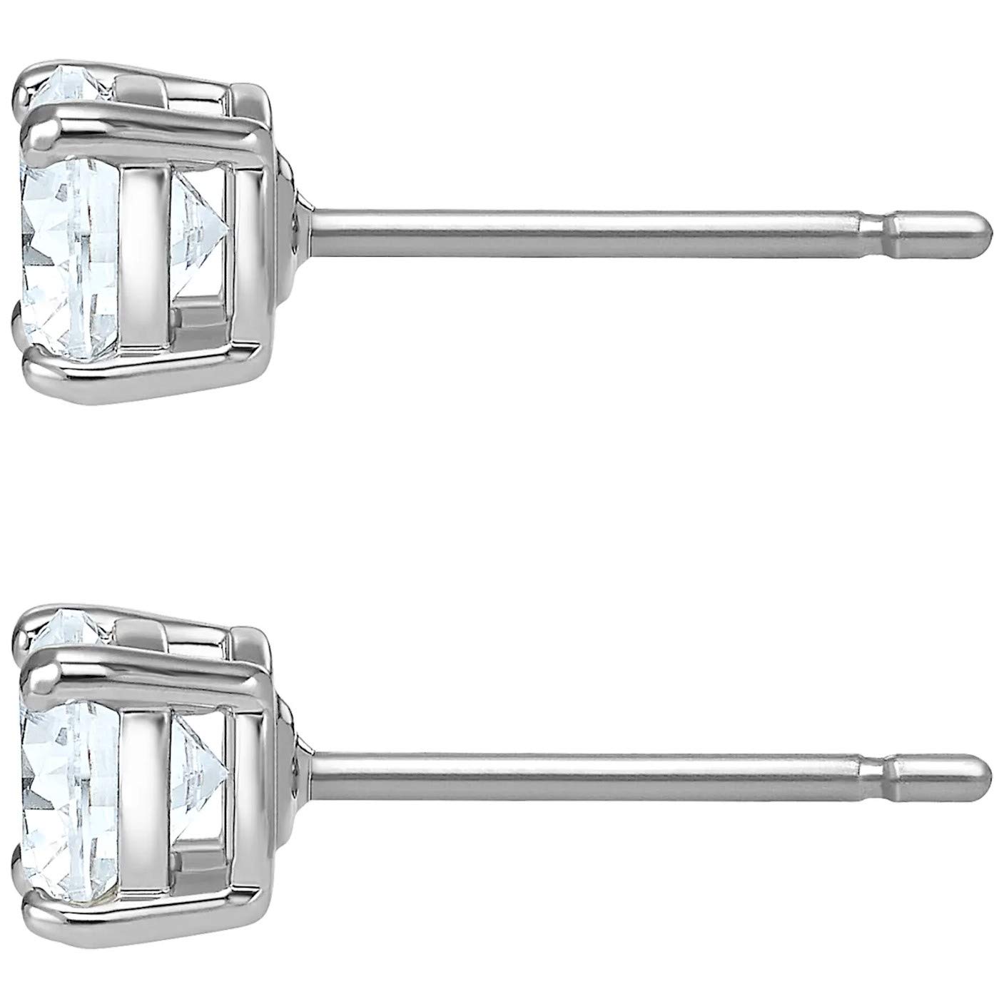 Swarovski Stilla Attract Stud Pierced Earrings, Clear Round-Cut Stones in a Rhodium-Finished Setting, Part of the Swarovski Stilla Attract Collection