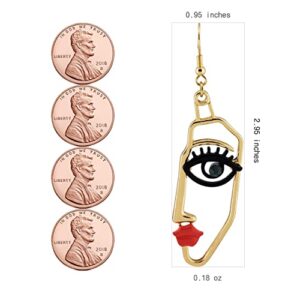 Artistic Face Drop Earrings - Elegant Statement Accessory for Women