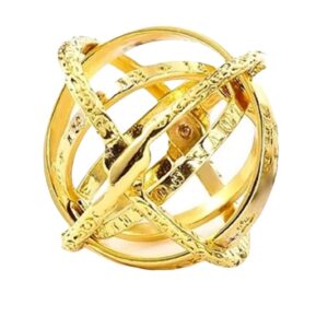 AttractionOIl Gifts 16th Century Germany Astronomical Armillary Sphere SIZE 9 Ring (Gold)