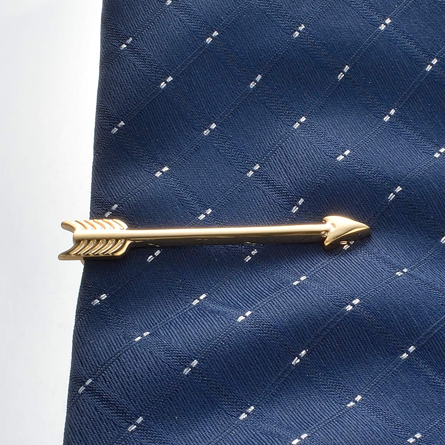 Yoursfs Arrow Tie Clips For Men 14K Gold Plated Tie Bars For Mens