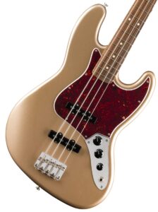 fender vintera 60s jazz bass, firemist gold, pau ferro fingerboard