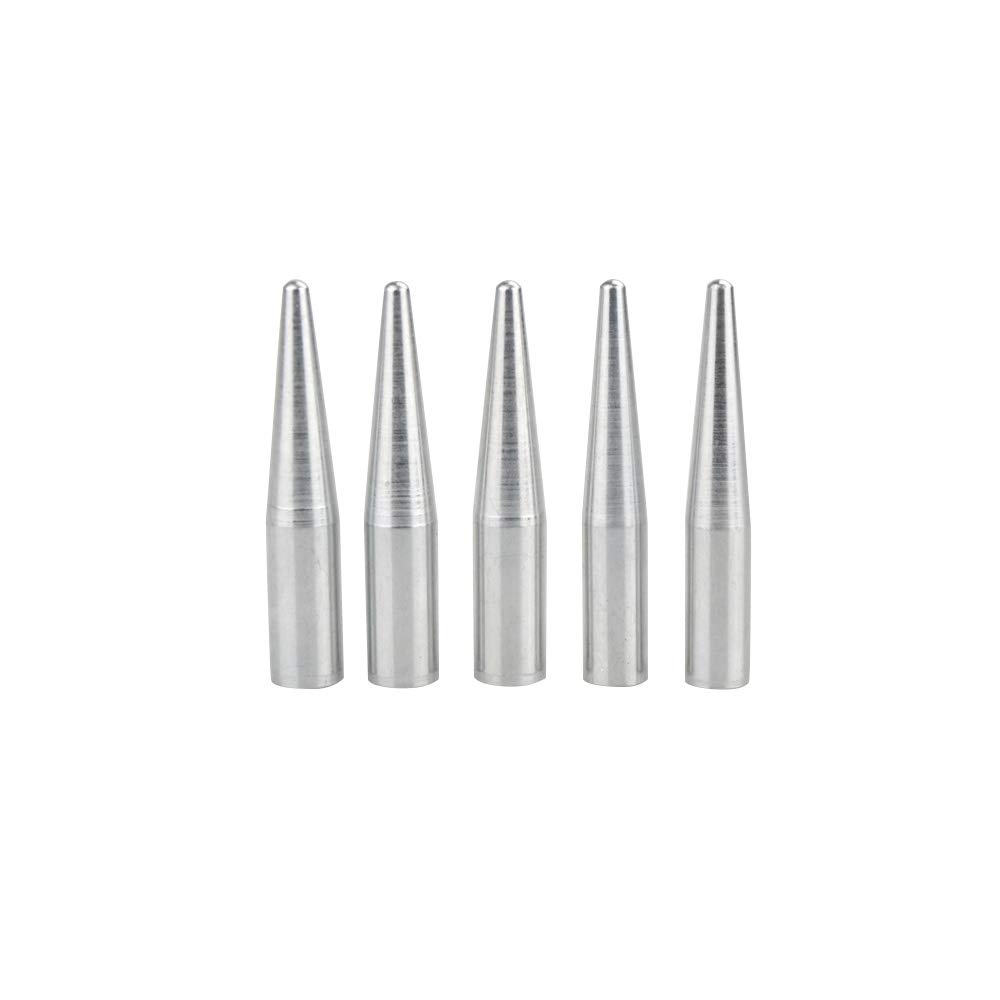 AMEYXGS 12pcs Archery Arrowheads Stainless Steel Arrow Points Shooting Target Practice Arrow Tips Use for Paste Outside The Arrow Shafts (OD: 9 mm, ID: 8 mm)