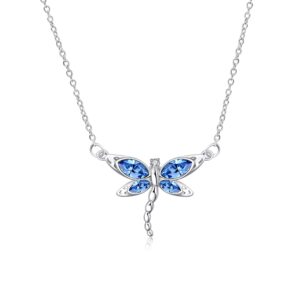 AOBOCO Dragonfly Gifts - Sterling Silver Dreamy Dragonfly Necklace - Dragonfly Jewelry Gifts for Her