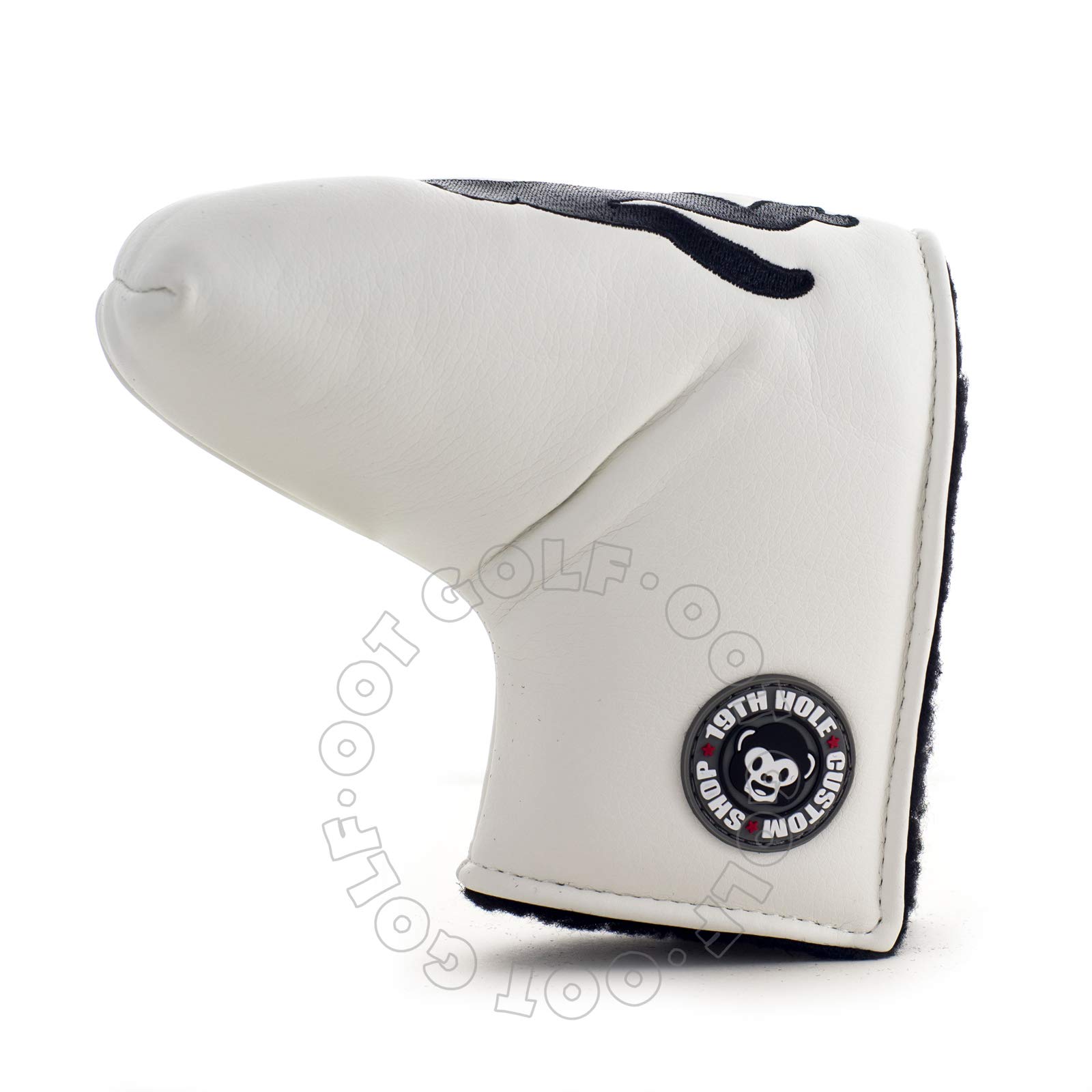 Dancing Monkey Golf Headcover for Blade and Midsize Mallet Putter, White, Head Cover