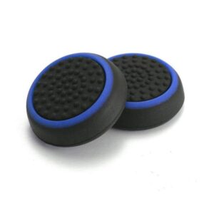 silicone thumb stick joystick cap analog grip thumbsticks cap cover case for ps4 ps3 xbox one xbox 360 game controllers (black-blue)