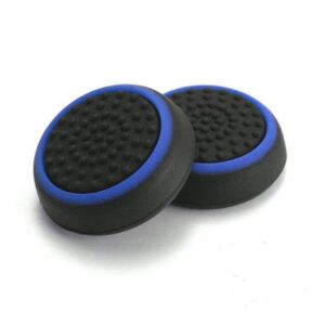 Silicone Thumb Stick Joystick Cap Analog Grip Thumbsticks Cap Cover Case for PS4 PS3 Xbox One Xbox 360 Game Controllers (Black-Blue)