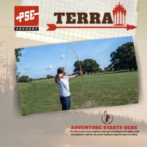 PSE ARCHERY Terra Longbow-Wood-Arrow-Set - Right Hand - 64-45