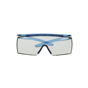 3m safety glasses, securefit 3700 series, anti-scratch, fits over glasses, indoor/outdoor gray lens, blue temple