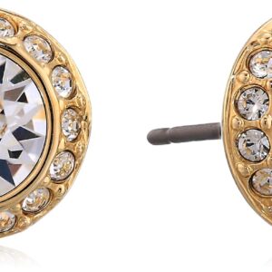 Swarovski Crystal Angelic Stud Earrings, Gold-Tone