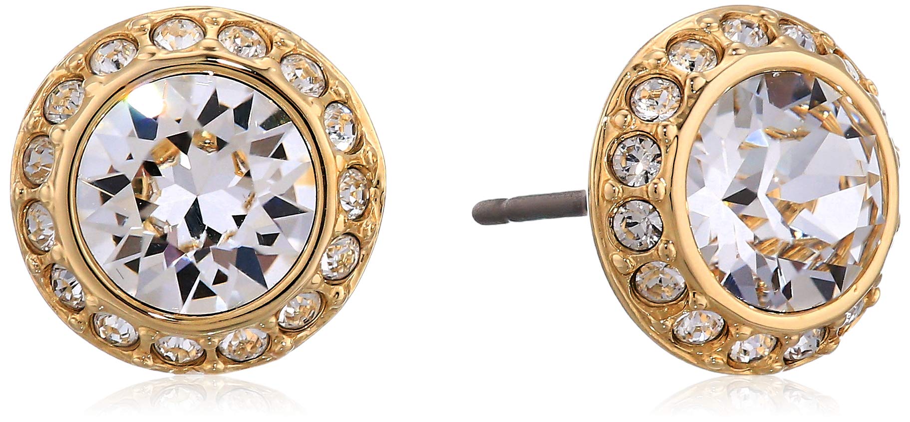 Swarovski Crystal Angelic Stud Earrings, Gold-Tone