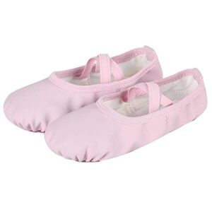 Dynadans Soft Leather Ballet Shoes/Ballet Slippers/Dance Shoes for Girls and Boys (Toddler/Little/Big Kid/Women)-Pink-12.5M Little Kid