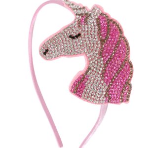 Bowbear Crystal Party Headband, Pink Unicorn