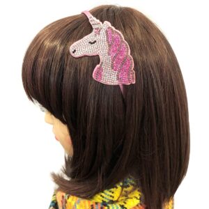 Bowbear Crystal Party Headband, Pink Unicorn