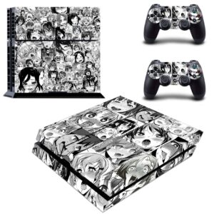 Vanknight Vinyl Decal Skin Stickers Cover for Regular PS4 Console Controllers Set Anime Funny Girls