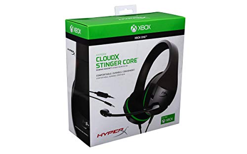 HyperX CloudX Stinger Core - Gaming Headset - Official Xbox Licensed Headset with Mic, Xbox One, PS4, PUBG, Fortnite, Crackdown, (HX-HSCSCX-BK) (Renewed)