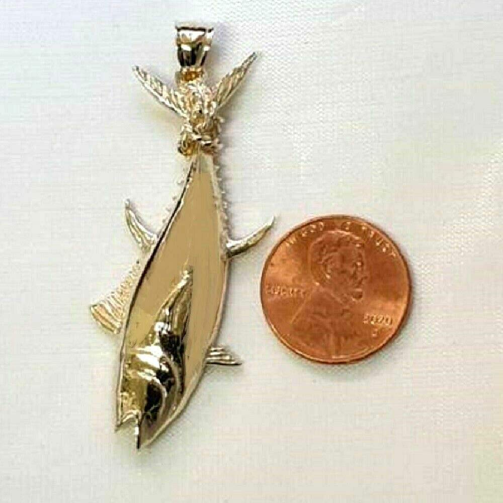 SURANO DESIGN JEWELRY 14k Yellow Gold Tuna Fish Large Pendant, Made in USA