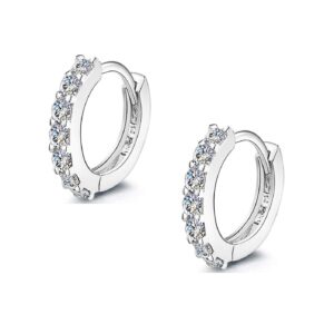 925 sterling silver hoop earrings cubic zirconia cartilage earring for women small huggie piercing earings tiny ear