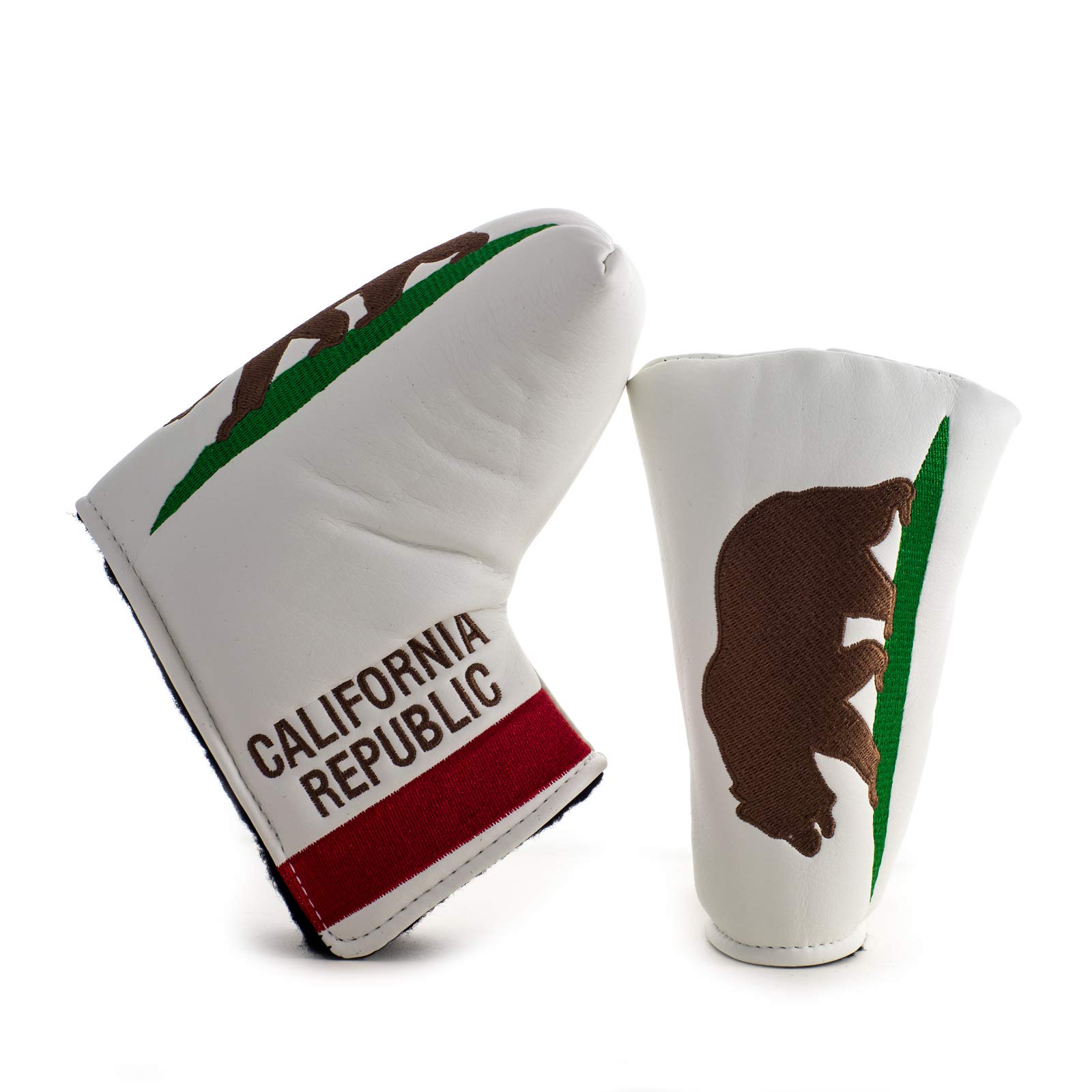 California Republic Blade and Mid Mallet Putter Headcover, White