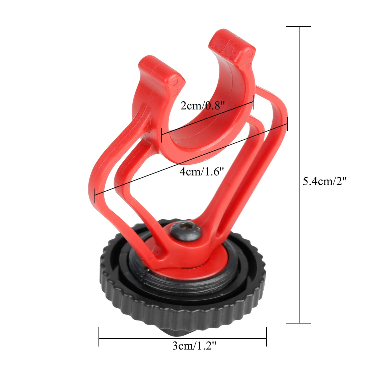 BOYA Triple Mount Brackets ABS Plastic with Shoe Mount Adapter in Red & Black for BY-MM1 Mini Cardioid Shotgun Microphone and other Brand Similar Shotgun Microphones (3 pack)