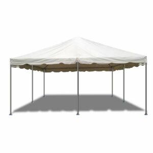 Party Tents Direct 20'x20' Weekender West Coast Tent Frame Style Party Tent (White) PVC Top with Storage Bag - Tents for Parties, Weddings, Birthdays, Banquets, Fiestas, Workshop, Outdoor Event