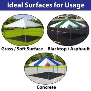 Party Tents Direct 20'x20' Weekender West Coast Tent Frame Style Party Tent (White) PVC Top with Storage Bag - Tents for Parties, Weddings, Birthdays, Banquets, Fiestas, Workshop, Outdoor Event