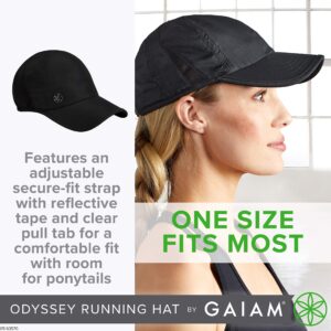 Gaiam womens Baseball Gaiam Odyssey Running Hat Black, Black2